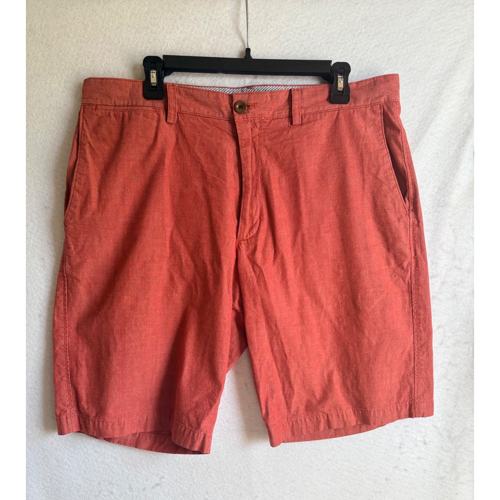 Banana‎ Republic Mens 36 Chino Shorts Orange Salmon 100% Cotton